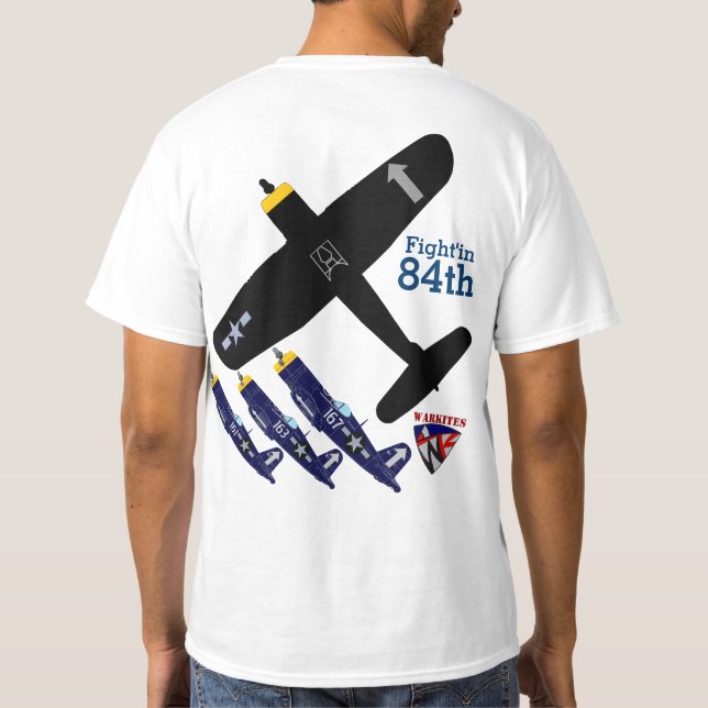 Warkites F4u Korsair Fight'in 84. T - Shirt-2 T-Shirt (Rückseite)