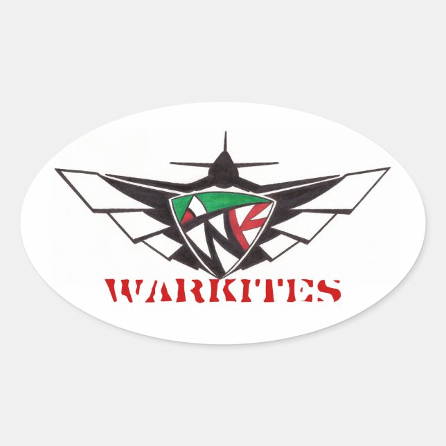 Warkites-Sticker Ovaler Aufkleber (Vorderseite)