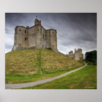 Warkworth Castle in Northumberland, England
