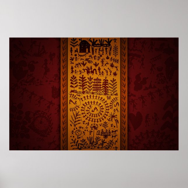 Warli Art Poster (Vorne)