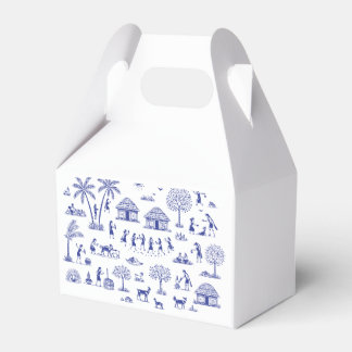 Warli-Kunst Indische Stammesillustration Geschenkschachtel