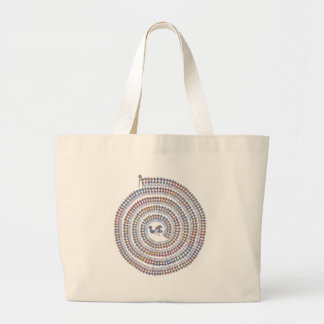 Warli PSYCHEDELIC Spirale Jumbo Stoffbeutel