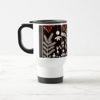 Warli-Stammesbaum des Lebens -Holz Walart Reisebecher