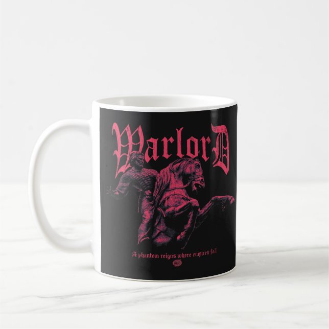 Warlord - Brutalist Streetwear Design Kaffeetasse (Links)