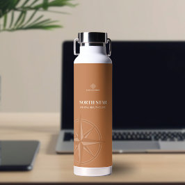 Warm Amber Compass Mental Health Logo Trinkflasche