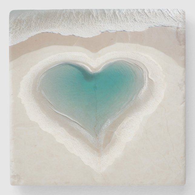 Warm and Inviting Heart Steinuntersetzer (Vorderseite)