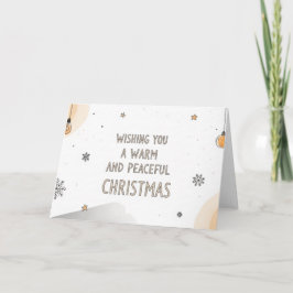 Warm and Peaceful Christmas Minimalist Card Art Feiertagskarte