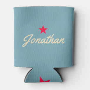 Warm Aqua Nachmittag Vintage Stern Signatur Dosenkühler