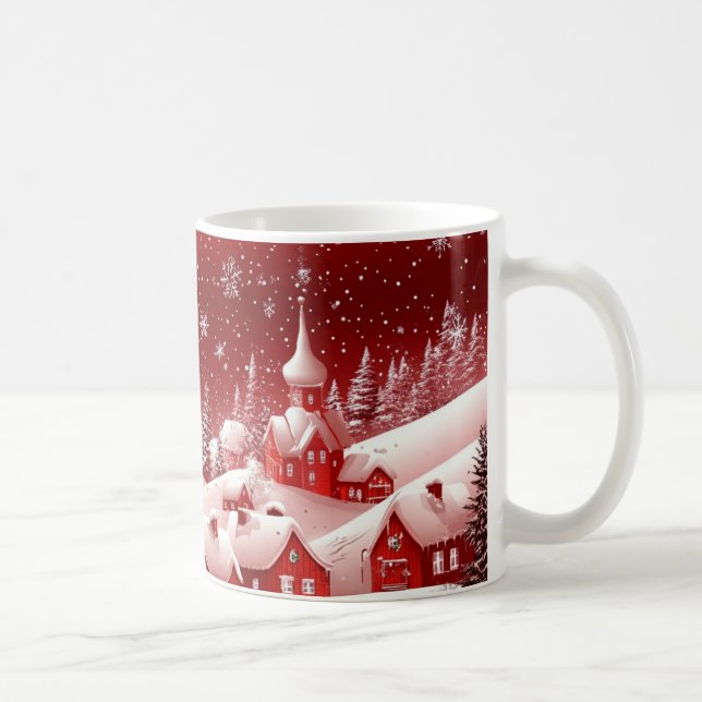 "Warm auf in einem Winterwunderland!" Kaffeetasse (Rechts)