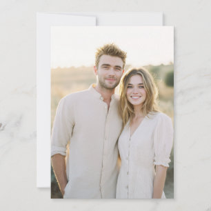 Warm Beige Casual Foto Einladung