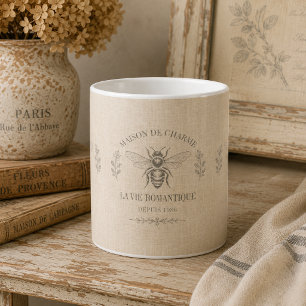 Warm Beige Vintage Französische Landhaus-Stil-Bien Kaffeetasse