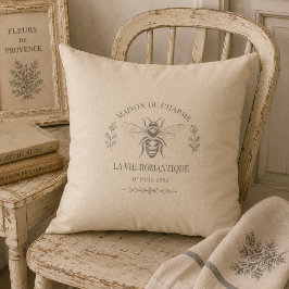 Warm Beige Vintage Französische Landhaus-Stil-Bien Kissen