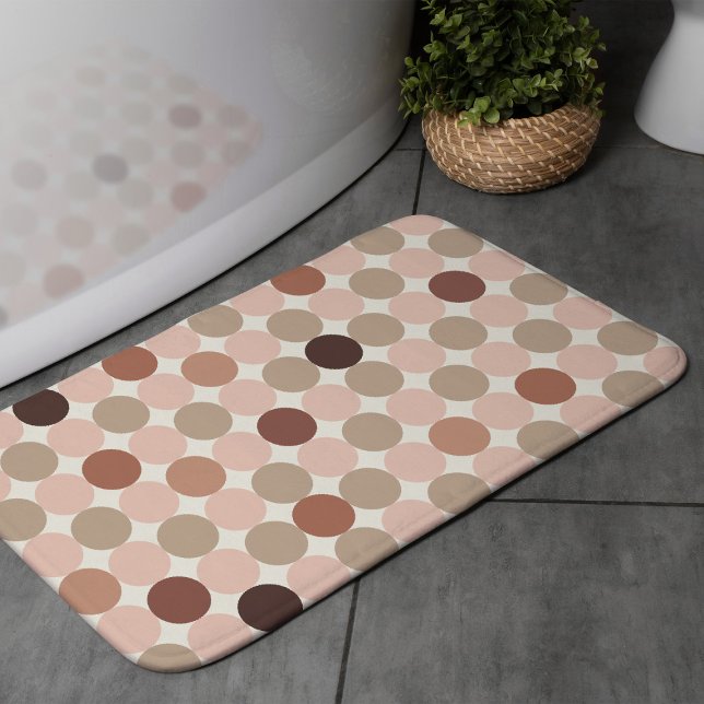 Warm Brown Geometric Bath Mat for Balanced Homes Badematte (Von Creator hochgeladen)