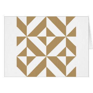 Warm Brown Geometric Deko Cube Pattern