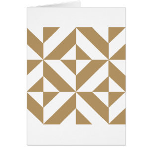 Warm Brown Geometric Deko Cube Pattern