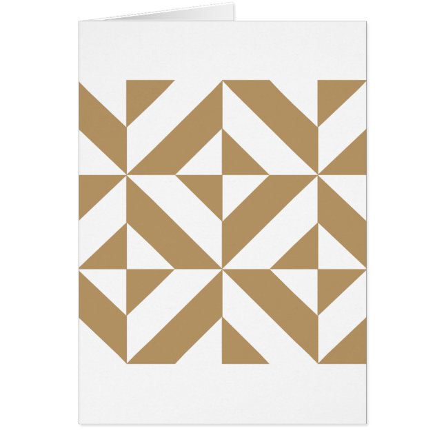 Warm Brown Geometric Deko Cube Pattern (Vorne)