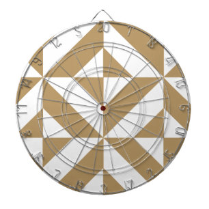 Warm Brown Geometric Deko Cube Pattern Dartscheibe