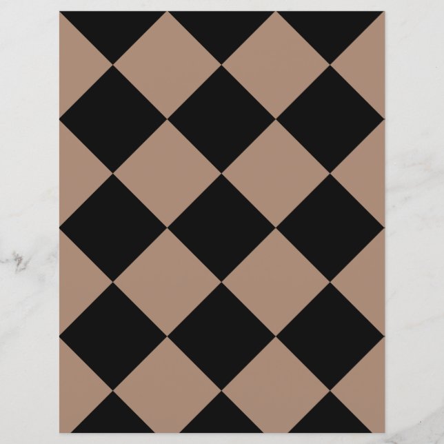 Warm Brown Harlequin Scrapbook Paper (Vorderseite)