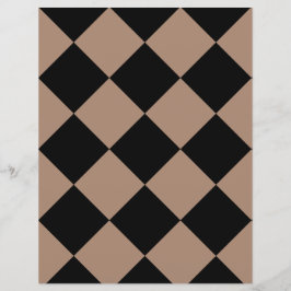 Warm Brown Harlequin Scrapbook Paper