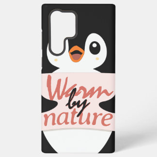 Warm by nature: Adorable Penguin with Playful Text Samsung Galaxy Hülle