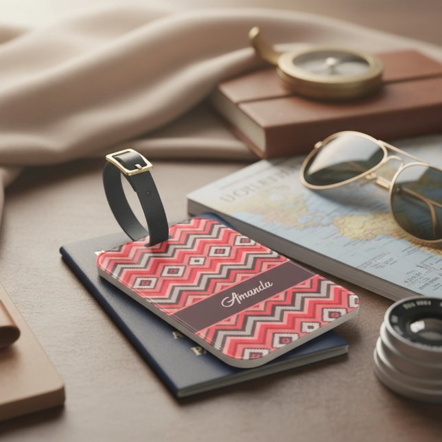 Warm Chevron Gepäckanhänger (Von Creator hochgeladen)