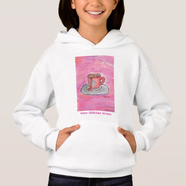Warm CHOColat Wish - Kinder Kunst für CHOC Hoodie (Vorderseite)