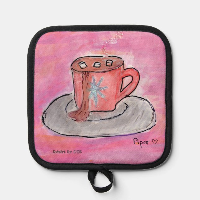 Warm CHOColat Wish - Kinder Kunst für CHOC Topflappen (Vorderseite)