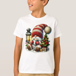 Warm Christmas Gnome Boys T-shirt