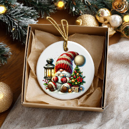 Warm Christmas Gnome Ornament