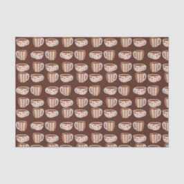 Warm Circle Pattern On Cups Of Coffee Seidenpapier