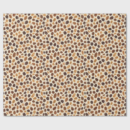 Warm Coffee Bean Roast Tones Seamless Pattern Geschenkpapier