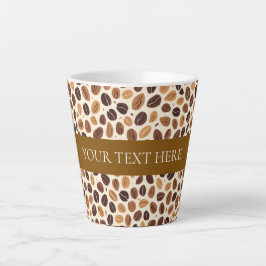 Warm Coffee Bean Roast Tones Seamless Pattern Milchtasse