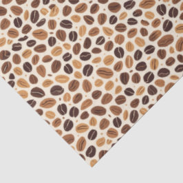 Warm Coffee Bean Roast Tones Seamless Pattern Seidenpapier