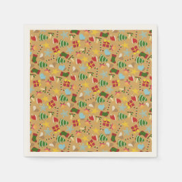 Warm Cozy Traditional Christmas Paper Napkins Serviette