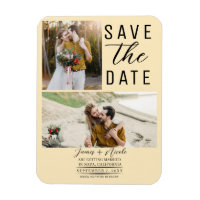 Warm Custard Modern 2 Fotos Save the Date Hochzeit