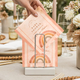 Warm Desert Boho Rainbow Baby Shower Serviette