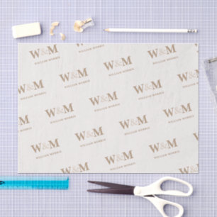Warm Earth Kamelbraun Geschäft Logo Marke Seidenpapier