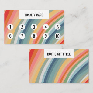 Warm Earth Rainbow Minimalistische handgefertigte Treuekarte