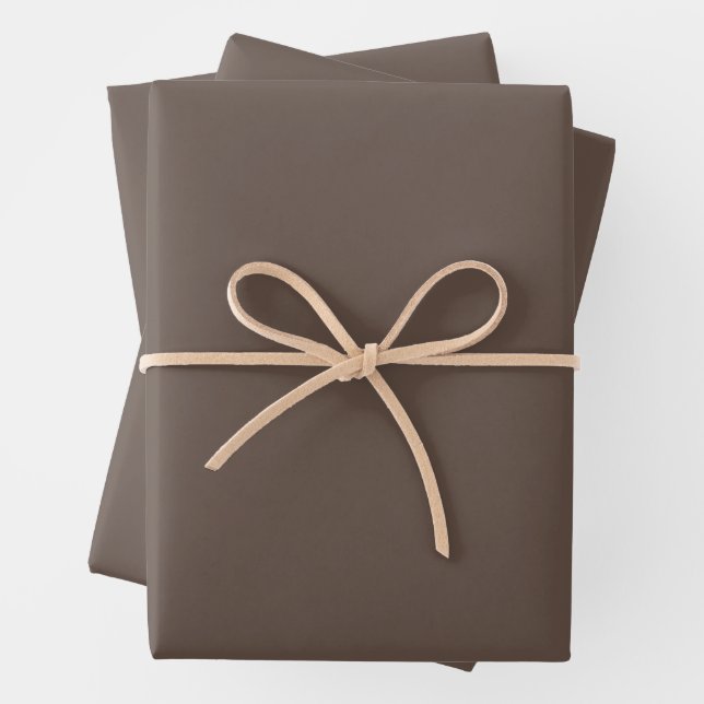 Warm Earthy Brown Wrapping Paper Sheets Geschenkpapier Set (Beispiel)