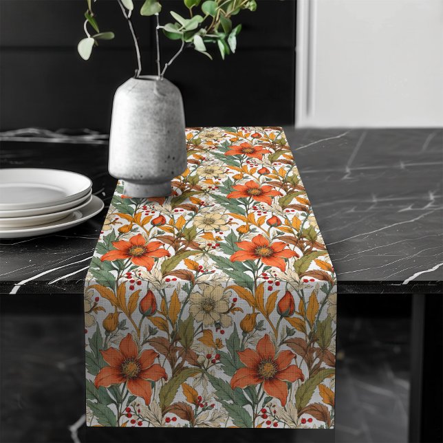 Warm ernte Tischläufer Rustikal Florals Inspiriert (Warm Harvest-Inspired Table Runner Rustic Florals)