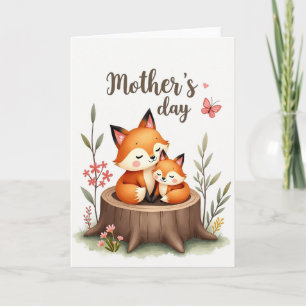Warm Fuchs Müttertagskarte Karte
