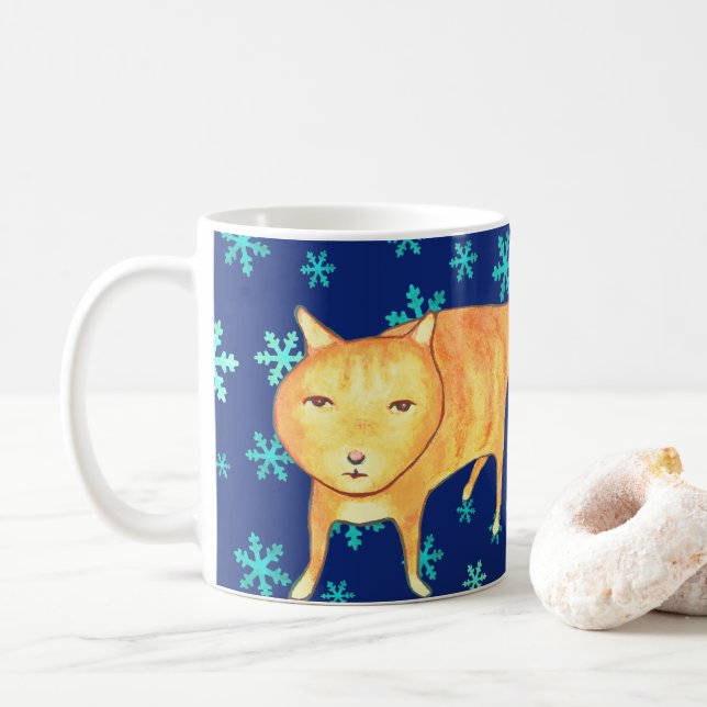Warm Fuzzies & Winter Flurries Christmas Cat Kaffeetasse (Mit Donut)