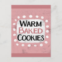 Warm gebackene Cookies Postkarte
