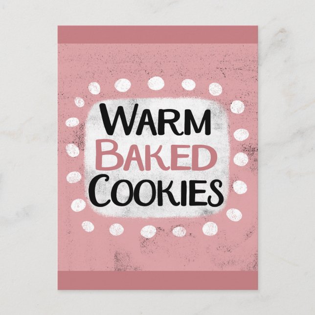 Warm gebackene Cookies Postkarte (Vorderseite)