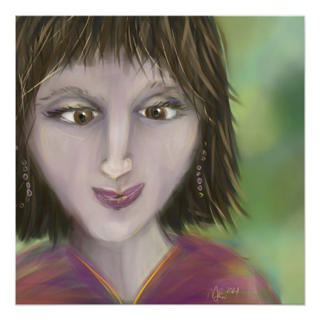 Warm Grace Personality Portrait Feminine Art Fotodruck (Vorne)