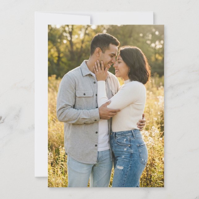 Warm Gray Casual Photo Einladung (Vorderseite)