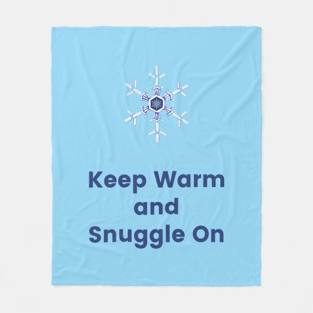 Warm halten und in den Wurf kuscheln Fleecedecke (Vorderseite)