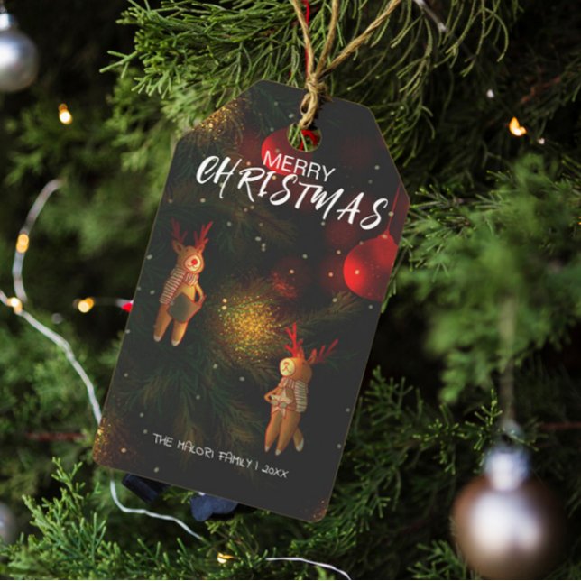 Warm Hand-Painted Reindeer Ornament Christmas  Geschenkanhänger (Von Creator hochgeladen)