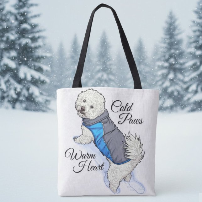 Warm Heart Snow Bichon Tote (Von Creator hochgeladen)