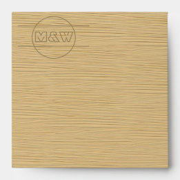 Warm-Holzkörner-Monogramm-Umschlag